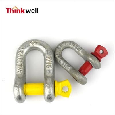 Us Type Galvanized Forged G210 Screw Pin Chain Shackle