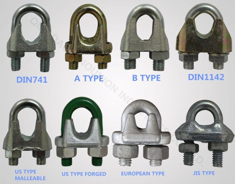 DIN741 Malleable Wire Rope Clips U Clamp Casting Forged