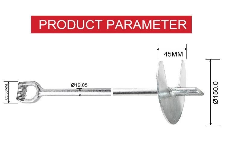 Hot DIP Galvanized Forged Steel Pole Screw Anchor Rod