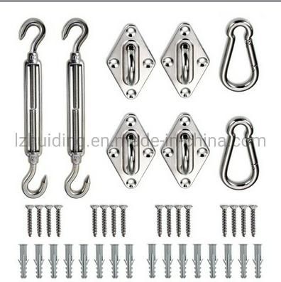 Hardware Parts Drop Forged Open Body Stainless Steel Turnbuckle Eye-Hooks