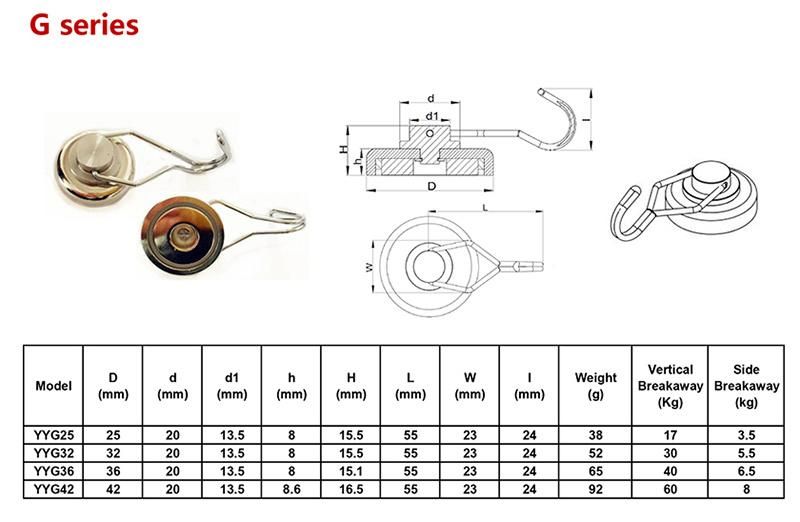 Colorful Swivel Neodymium Customized Pot Magnet Magnet Hook