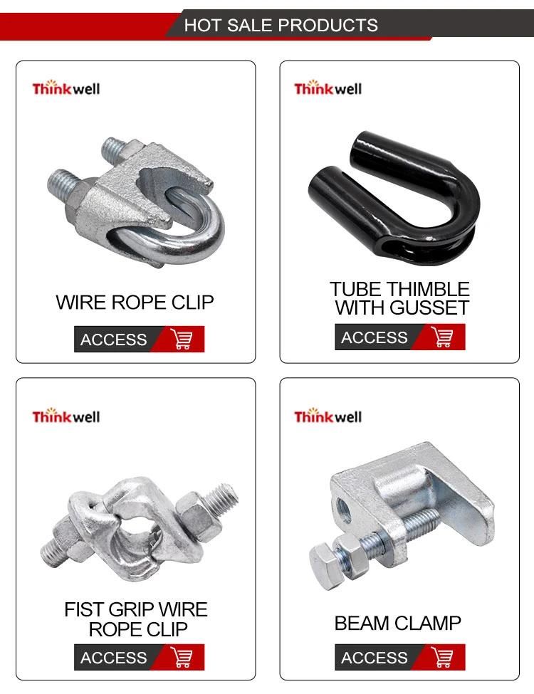 Factory Price Galvanized Heavy Duty G414 Wire Rope Thimble
