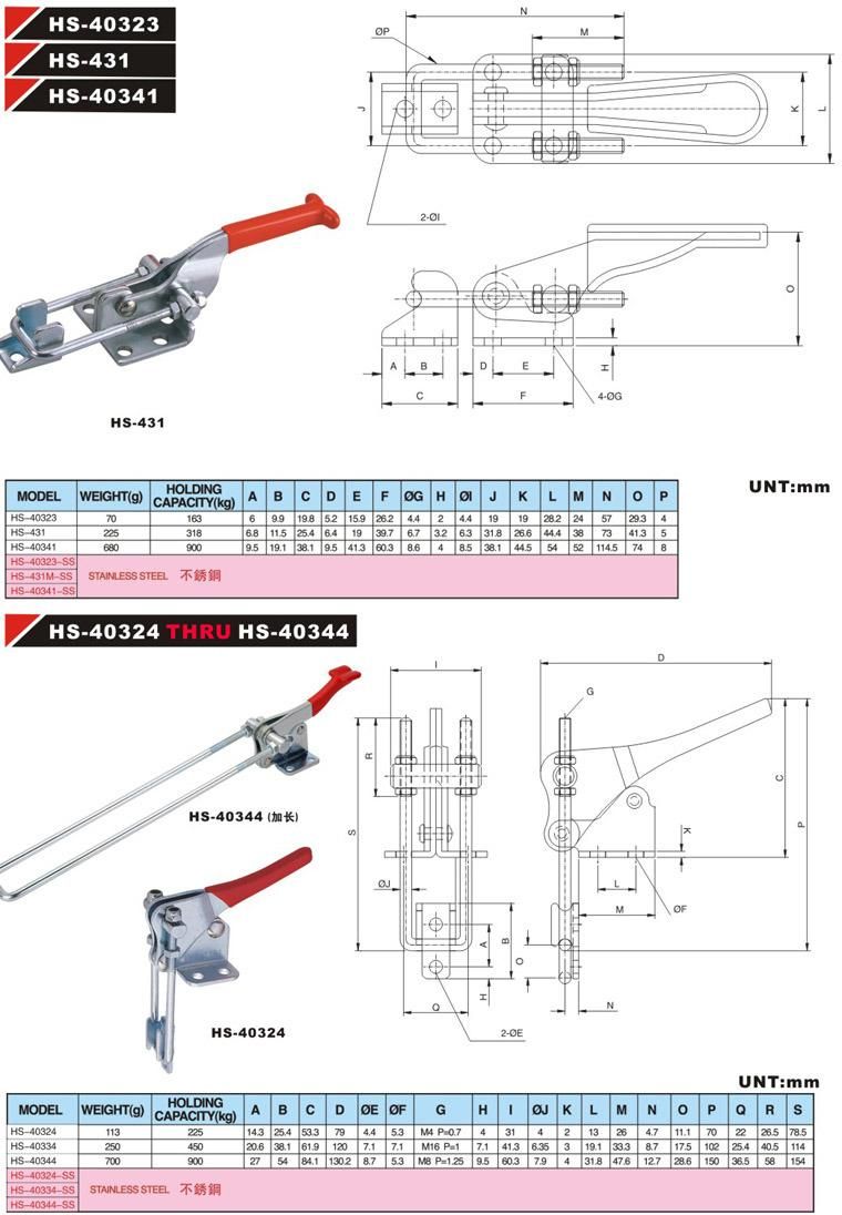 Metal Latch Type Toggle Clamp