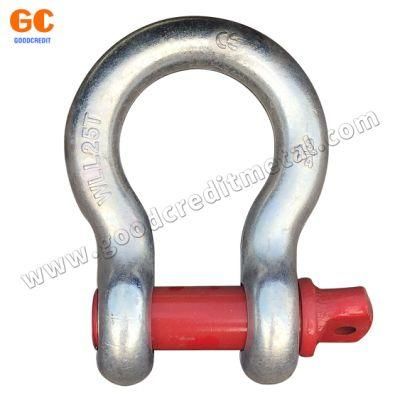 G209 G210 G2130 G2150 Bow/Dee Forged Anchor Shackle with Screw/Round Blue Pin G80 Bolt Type Alloy Us Type
