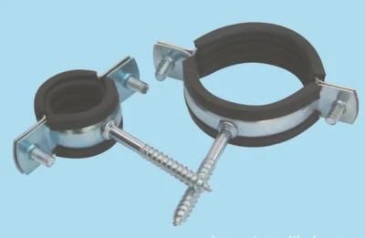 Metal Rubber Pipe Clamps Vertical Wall Mount Pipe Clamp