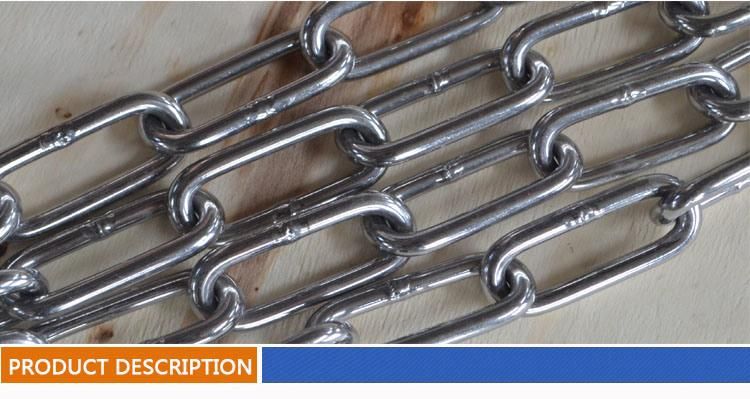 Good Quality Carbon Steel Galvanized Welded DIN5685c Long Link Chain