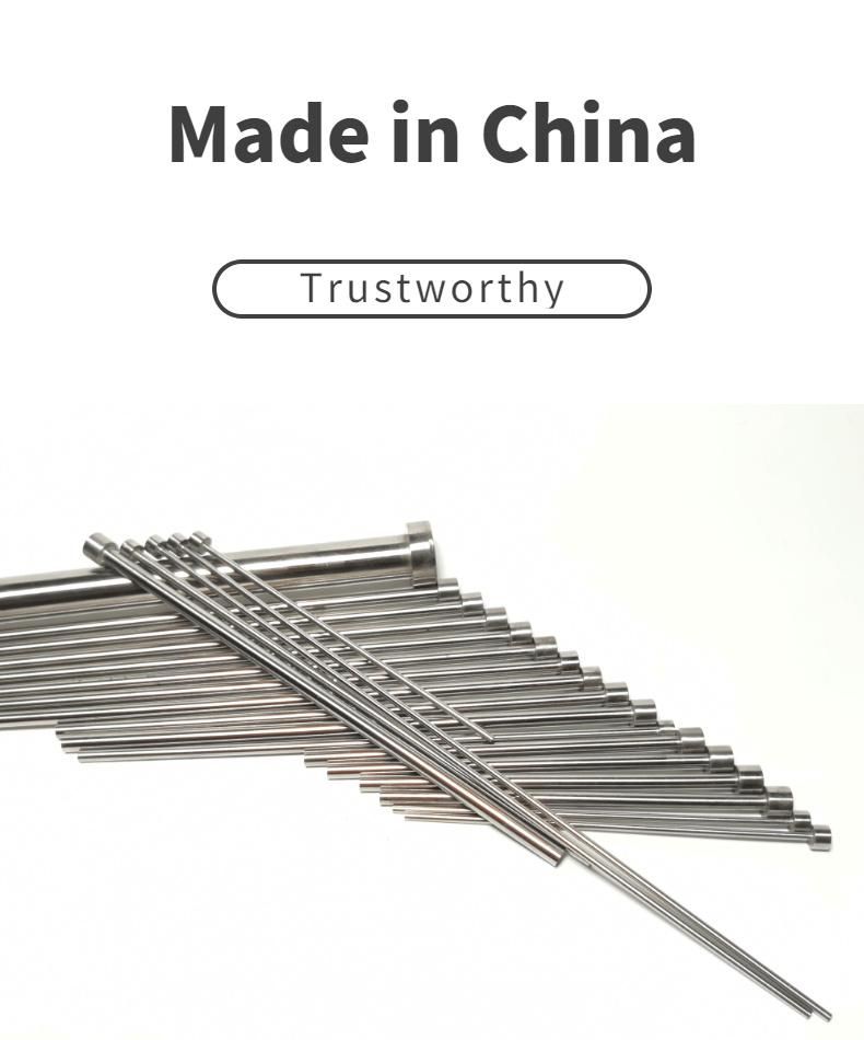 Taperless One-Step Core Pins - Configurable Shaft Diameter with Tolerance 0 to -0.005mm, Dimension a Tolerance 0 to 0.01mm