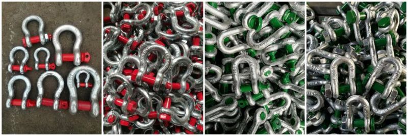 U. S. or European or JIS Type Forged/Casting G209 G210 G2130 G2150 Bow Shackle or D Shackle
