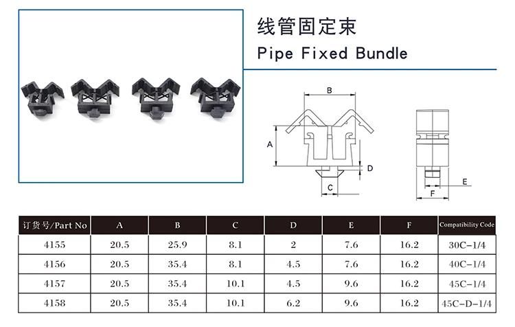 China Factory 40A Pipe Fixed Bundle for Aluminium Profile
