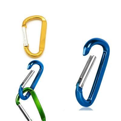 China Wholesale Custom Logo Small Lock Climbing Keychain Snap Hook Safety Heavy Duty Metal Spring Clip Hook Aluminum Carabinerhot Sale Products