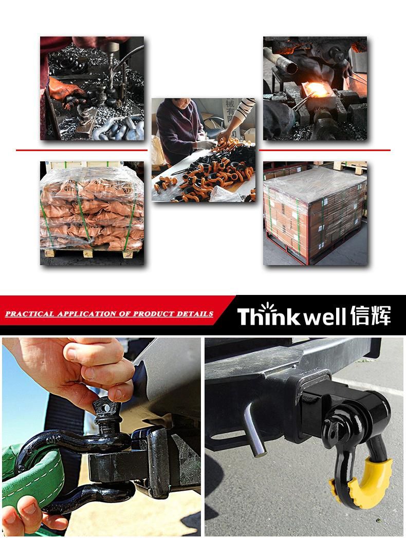 Forged Steel Us Type G209 Red Screw Pin Anchor Shackle