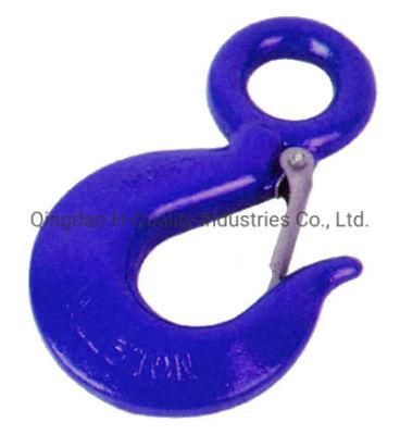 Drop Forged Carbon Steel Painted Eye Hoist Hook with Latch