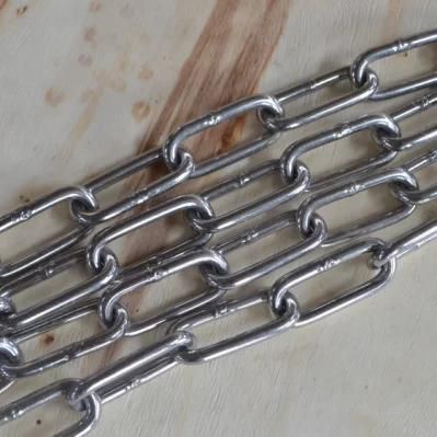 China Supply Stainless Steel DIN763 Long Link Chain for Decorative