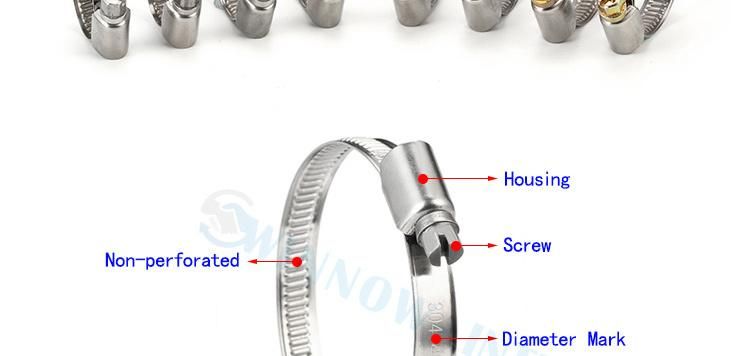 German Type Praise Slotted Head Screw 1/2 Inch Gear Drive Hose Clamps
