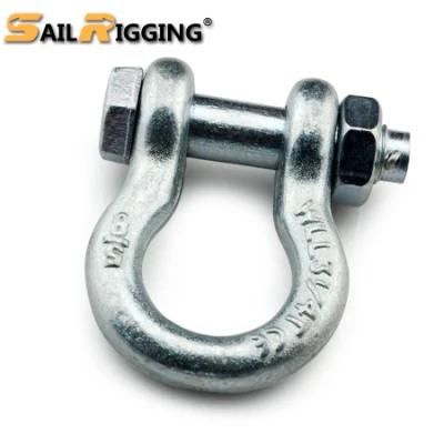 Fastener Drop Forged Galvanized High Tensile Steel Shackle