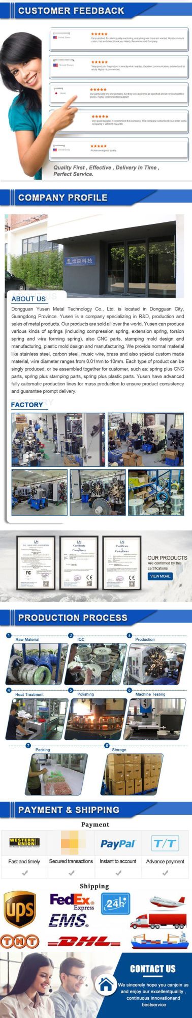 Factory Custom Various Stainless Steel Torsion Spring