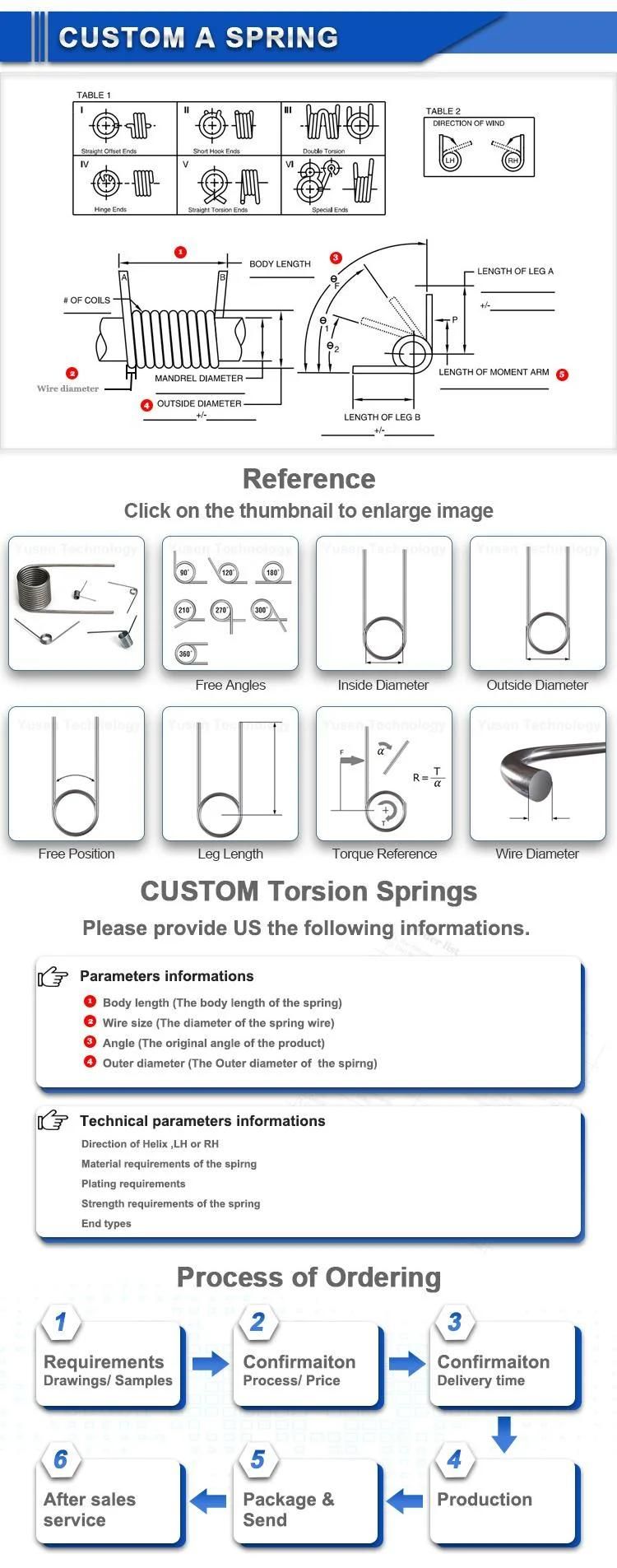 OEM Torsion Spring Clip Door Handle Torsion Spring for Door Locks Retaining Clip
