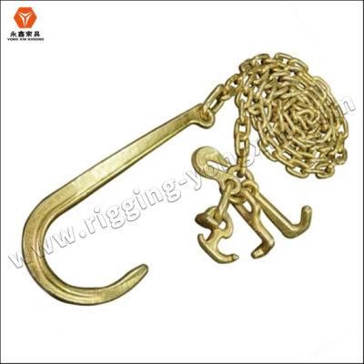 5/16&quot; 3/8&quot; Tow Chains with J-Hook T Hooks Pear Link Grab Hooks