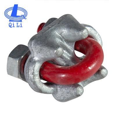 Us Type Drop Forged Wire Rope Steel Cable Clip with Red Colour