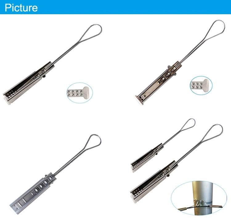 FTTH Optical Fiber Drop Steel Adjustable Wire Clamp