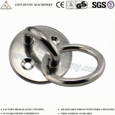304 316 Stainless Steel Round Pad Eye Plate with Ring