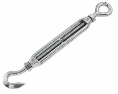 Rigging Screw Eye Hook Adjustableturnbuckle, DIN1480 Drop Forged Galvanized Open Body Turnbuckle for Load Suspension Equipments