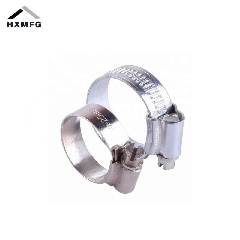 Galvanized Stainless Steel British Version Worm Gear Hose Clamp