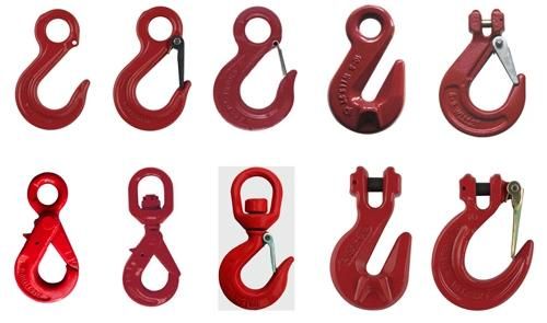 G80 Powder Coated Eye Hoist Hook with Latch for Lifting