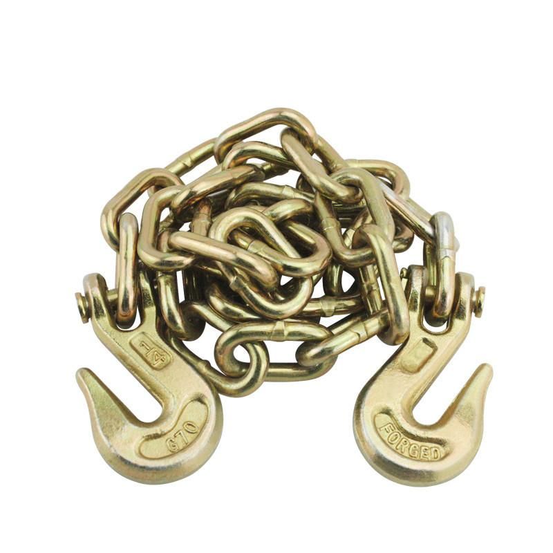G70 5/16" Tow Binder Chain with 2" D-Ring 10000 Lbs and Grab Hook