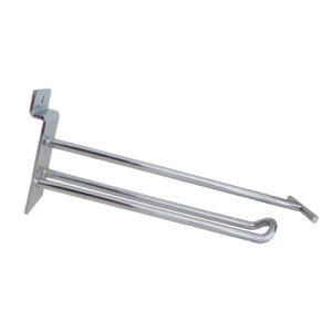Wholesale Double Prong Metal Chrome Slatwall Hook
