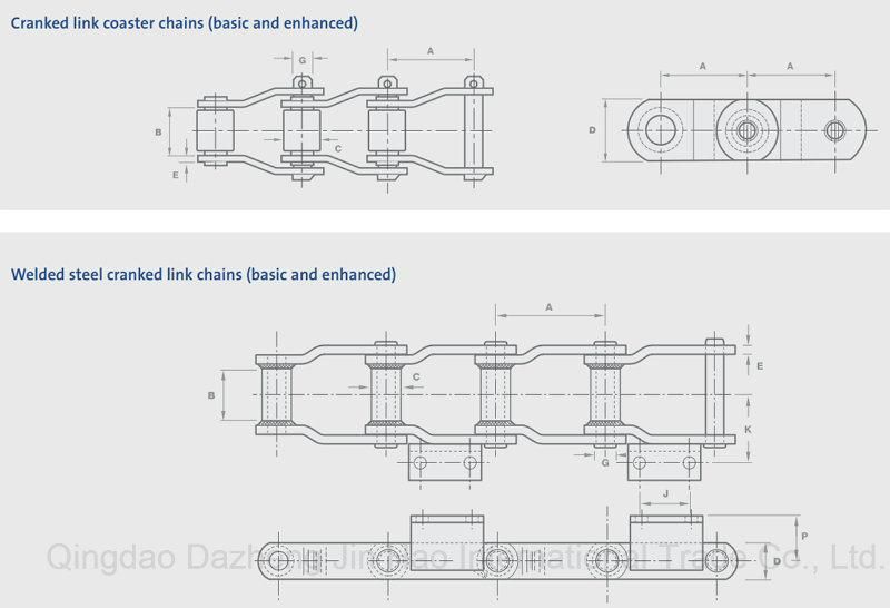 Welded Steel Cranked Link Chains for Theme Parks