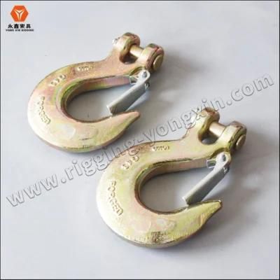 High Quality Rigging of G80 Drop Forged Alloy Steel Self Lock Safety Lifting Clevis Slip Hooks