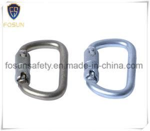 D-Shaped Twistlock Climbing Carabiner of Zinc Plating