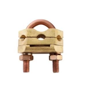 Brass Earthing System Wire Connector U Bolt Rod Clamp