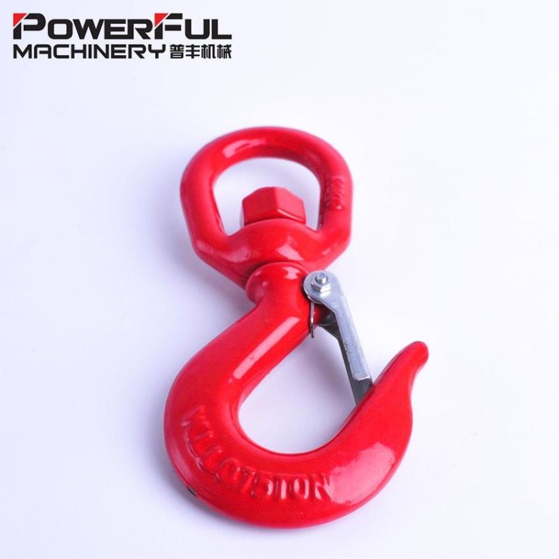 High Strength Alloy Steel Lifting 322A 322c Crane Swivel Hooks with Safety Latch