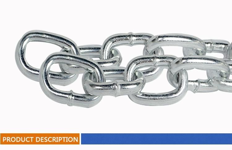 Galvanized Medium Link Commercial Welded Link Chain Carbon Steel Short/Long/Medium Link Chain DIN763 DIN764 DIN766 DIN5685 DIN5686