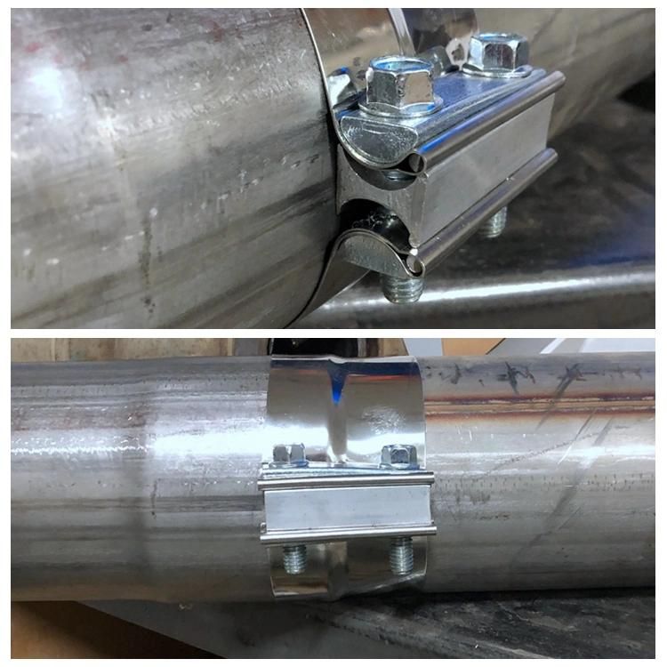 High Temp Pipe Exhaust Quick Adjust Two Hole Exhasut Clamp
