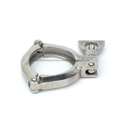 Sanitary Stainless Steel Double Pins 3PCS Pipe Clamp