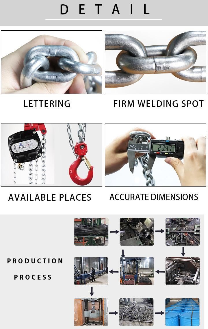 6mm*18mm Hoist Load Chain G80 Lifting Metal Chain