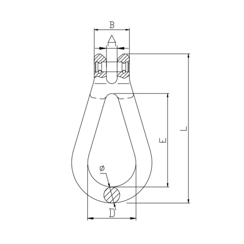 China Hot Sales High Performance G100 Clevis Reeving Link