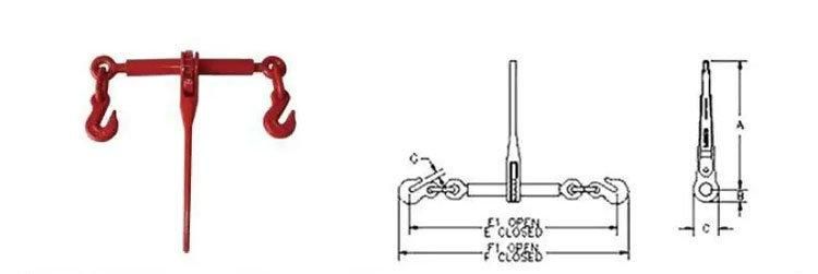 G80 Alloy Carton Steel Forged Us Type Standard Ratchet Type Chain Load Binder