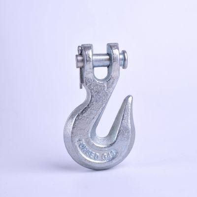 China Manufacturer G70 Galvanized Drop Forged Carbon Steel Us Type H330 Chain Lifting Clevis Grab Hook