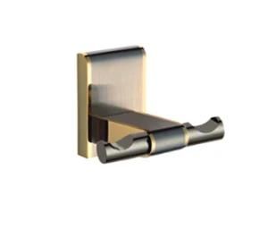 Full Brass Gold Finish Doube Robe Hook