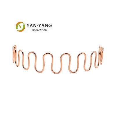 Antirust 3.6mm Rose Golden Sofa Spring Coil Zigzag Inner Spring