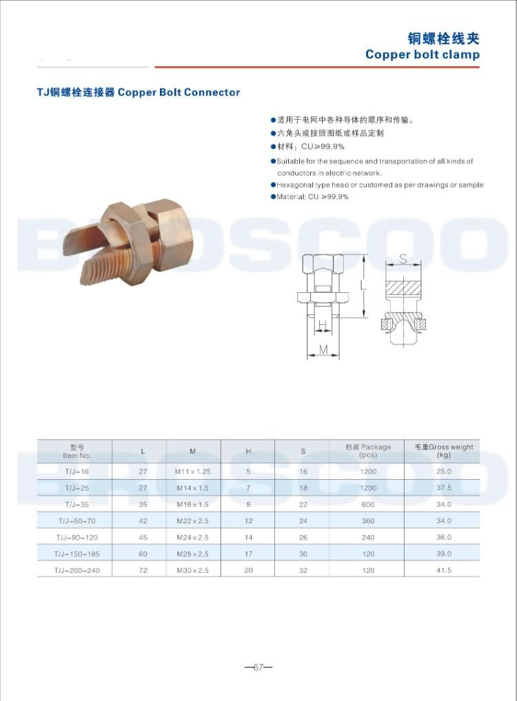 Copper Bolt Connector (TJ)