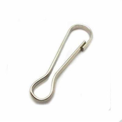 Iron Nickel Plated Metal Purse Zipper Pull Snap Clips Lanyard Hooks