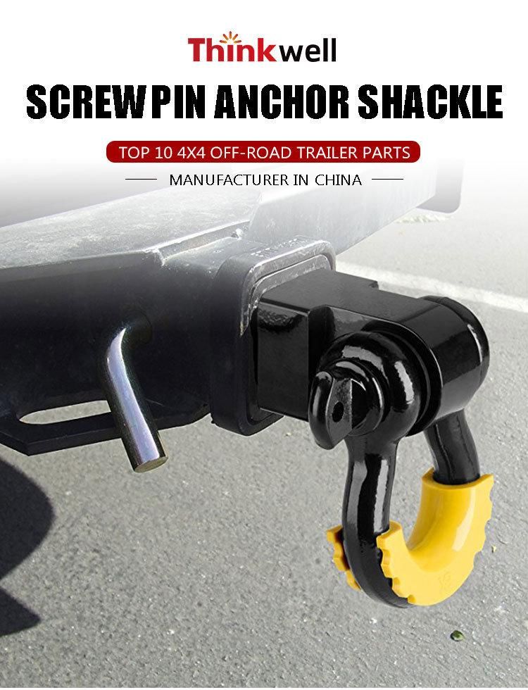 Forged Painted Screw Pin Hitch Receiver Shackle