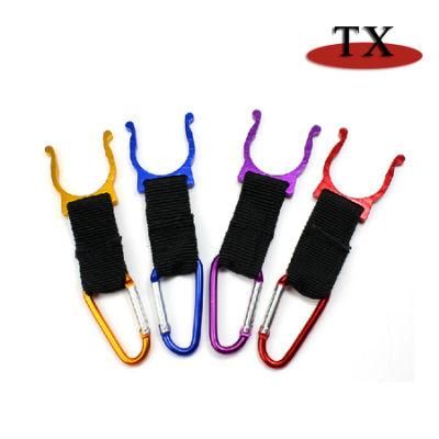 Promotional Gift Souvenir Keychain Climbing Hook Carabiners with Ribbon