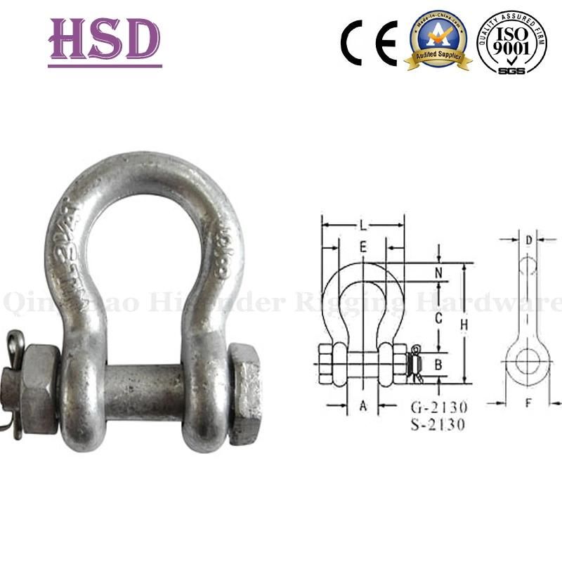 European Bow Type Shackle, E. Galvanized, Good Quality