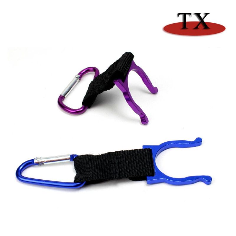 Promotional Gift Souvenir Keychain Climbing Hook Carabiners with Ribbon